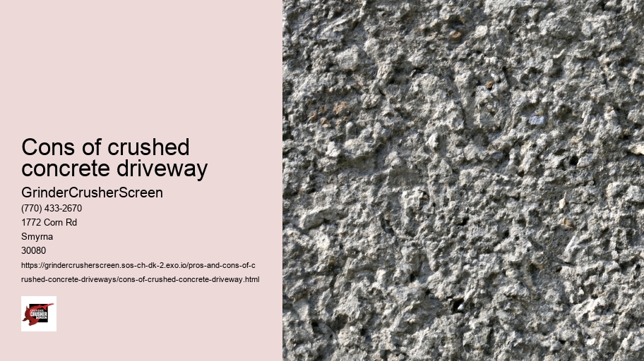 Cons of crushed concrete driveway
